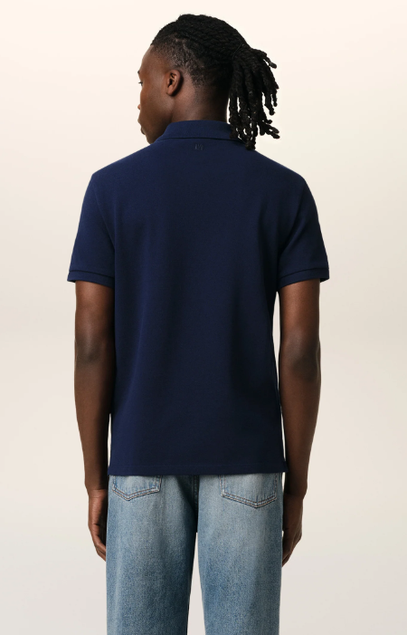 Navy Cotton Ami de Coeur Polo Shirt UNISEX