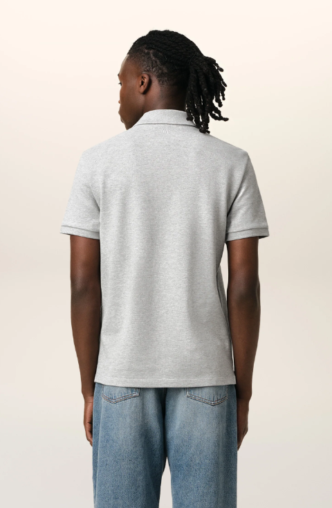 Grey Cotton Ami de Coeur Polo Shirt