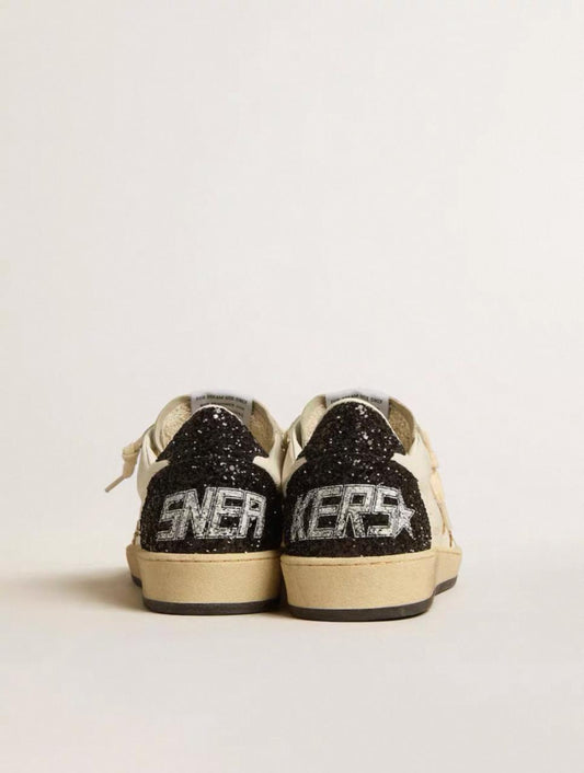 Ball Star LTD de mujer de napa y ante con estrella con purpurina