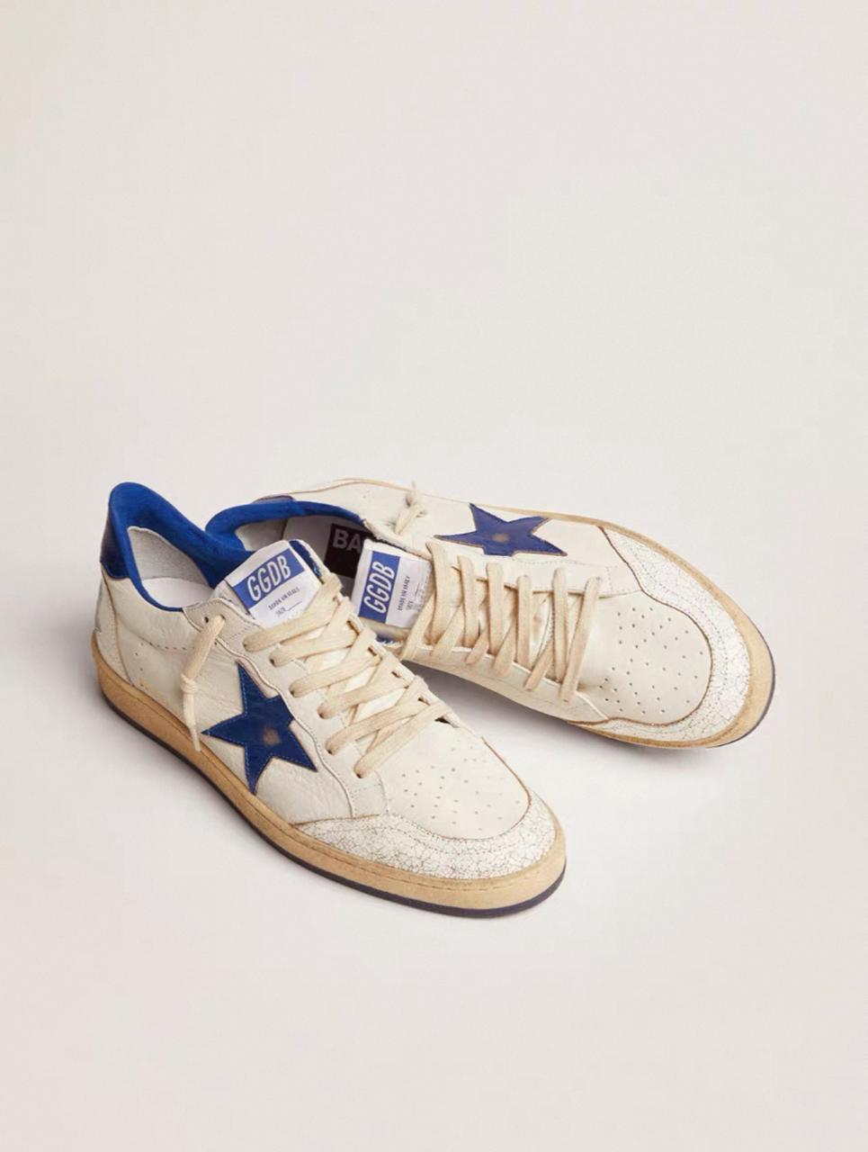 Ball Star para hombre de napa blanca con estrella y talón azul