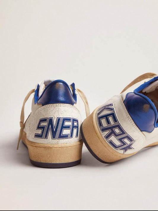 Ball Star para hombre de napa blanca con estrella y talón azul