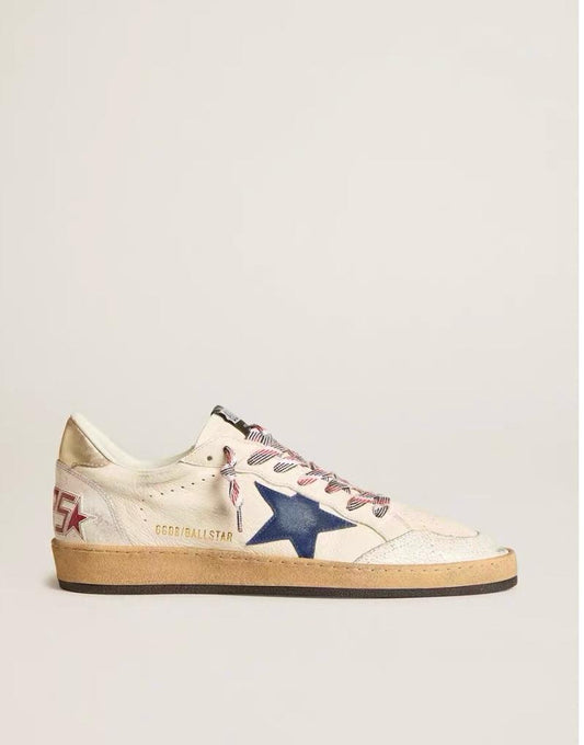 Ballstar Golden Goose Ball Star de napa con estrella de ante azul