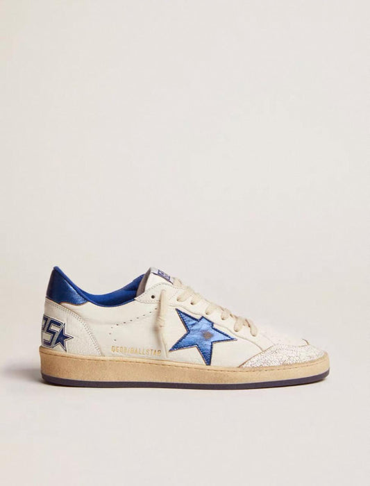 Ball Star para hombre de napa blanca con estrella y talón azul